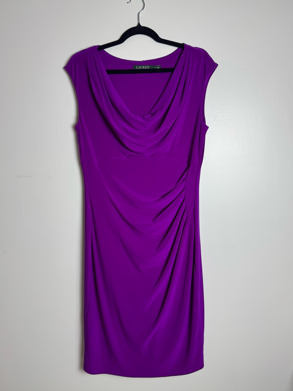 Lauren Ralph Lauren Draped Sheath Dress - size 14